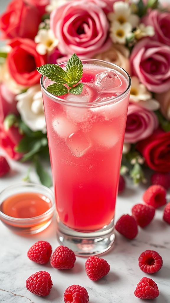 Raspberry Rose Fizz  