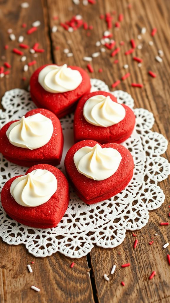 Red Velvet Heart Cookies