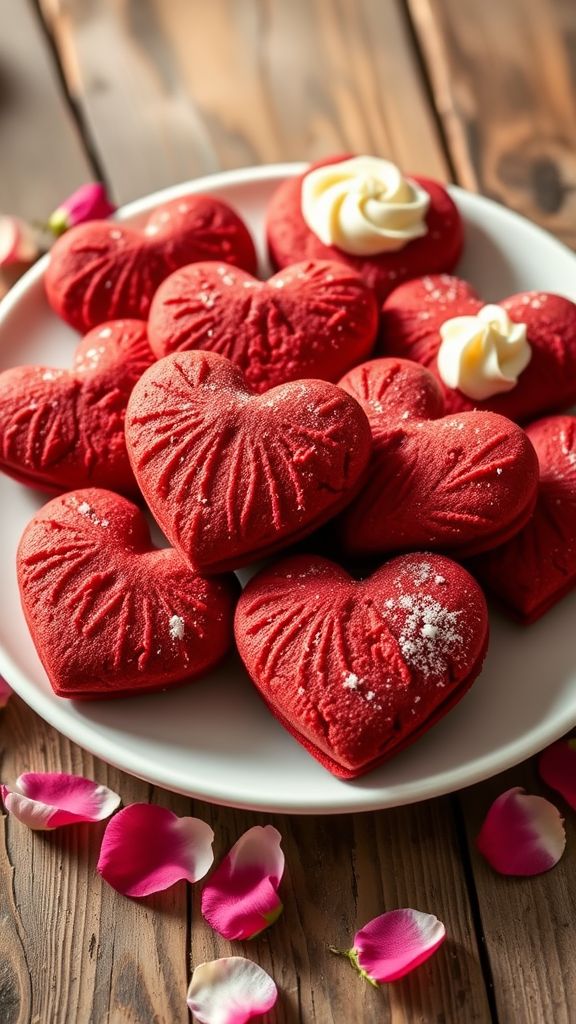 Red Velvet Heart Cookies  