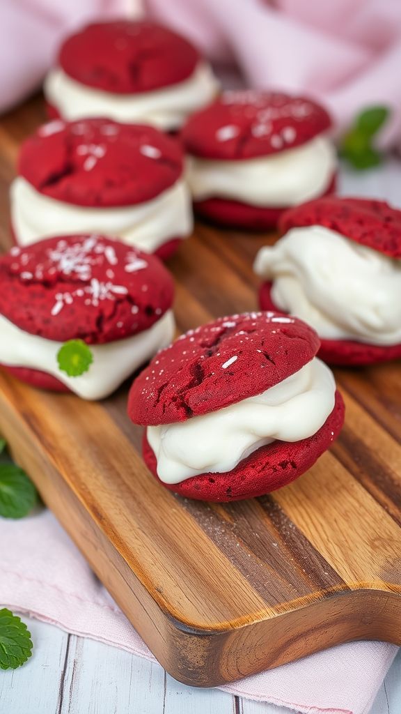 Red Velvet Ice Cream Sandwiches