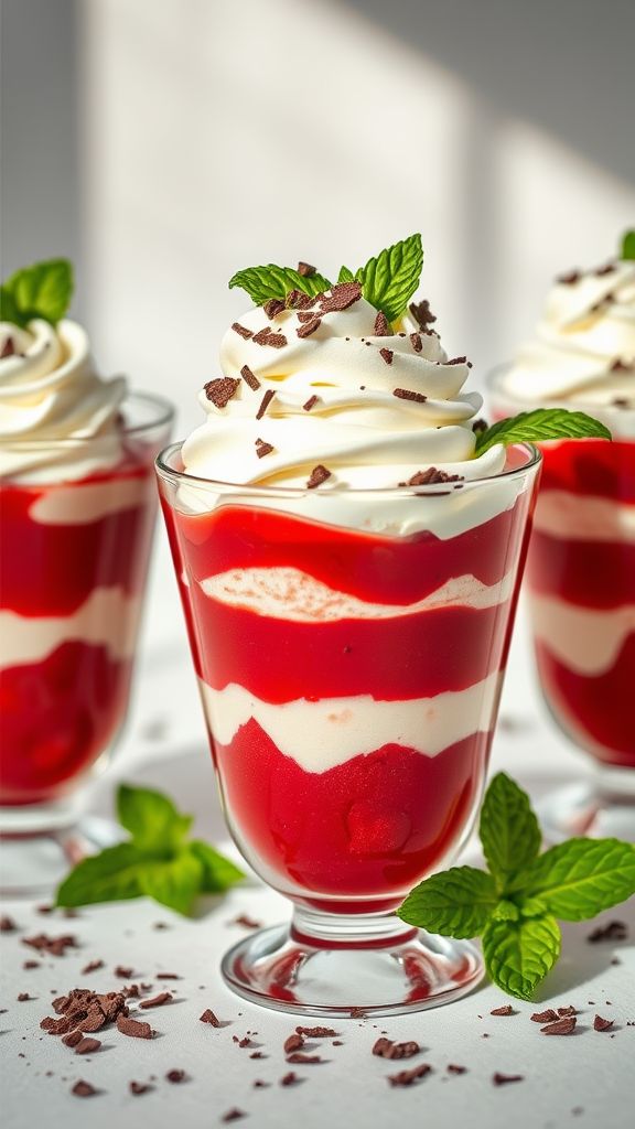 Red Velvet Pudding Parfaits