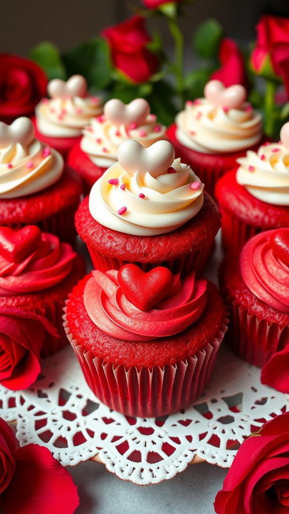 Red Velvet Sweetheart Cupcakes