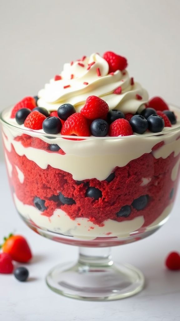 Red Velvet Trifle with Berries