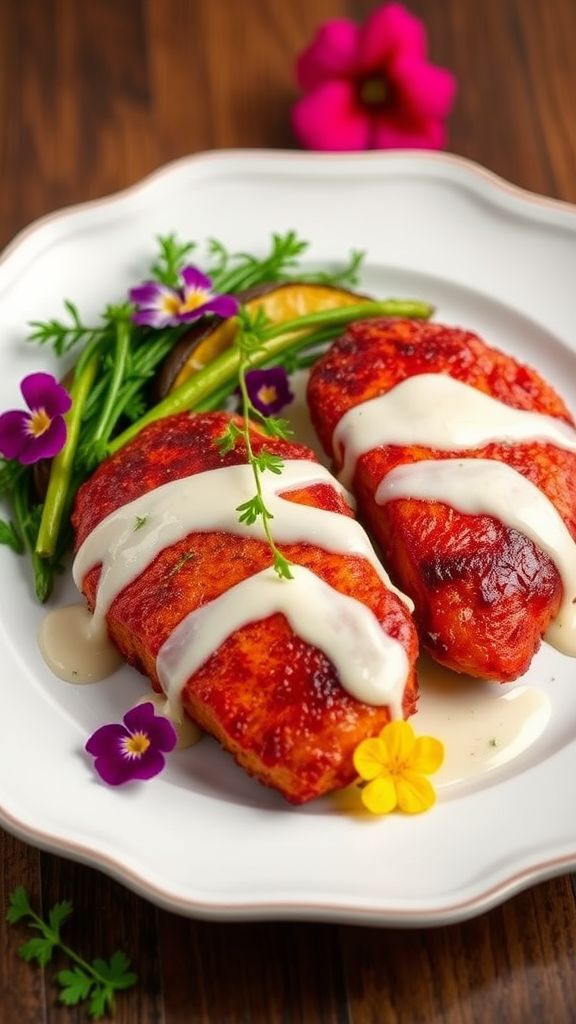 Romantic Red Velvet Chicken  