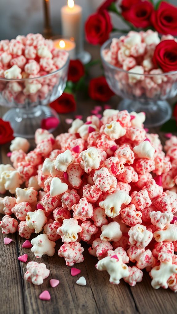 Romantic Red Velvet Popcorn Treats  