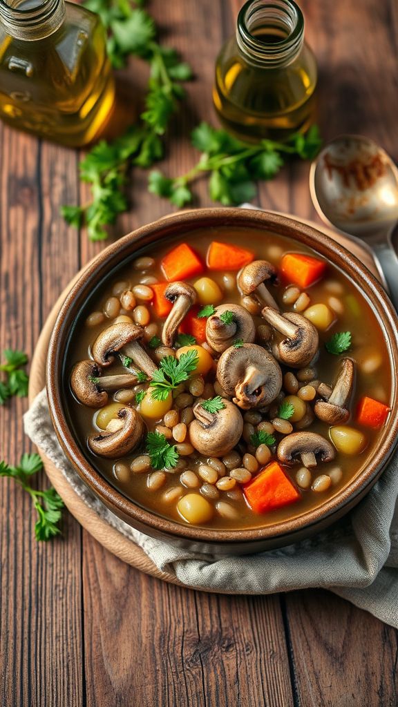 Rustic Mushroom Barley Stew