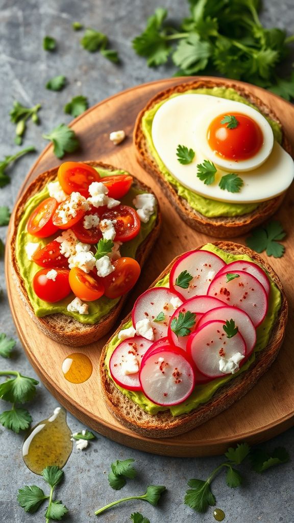 Savory Avocado Toast Trio