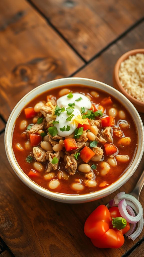 Savory Turkey and White Bean Chili  