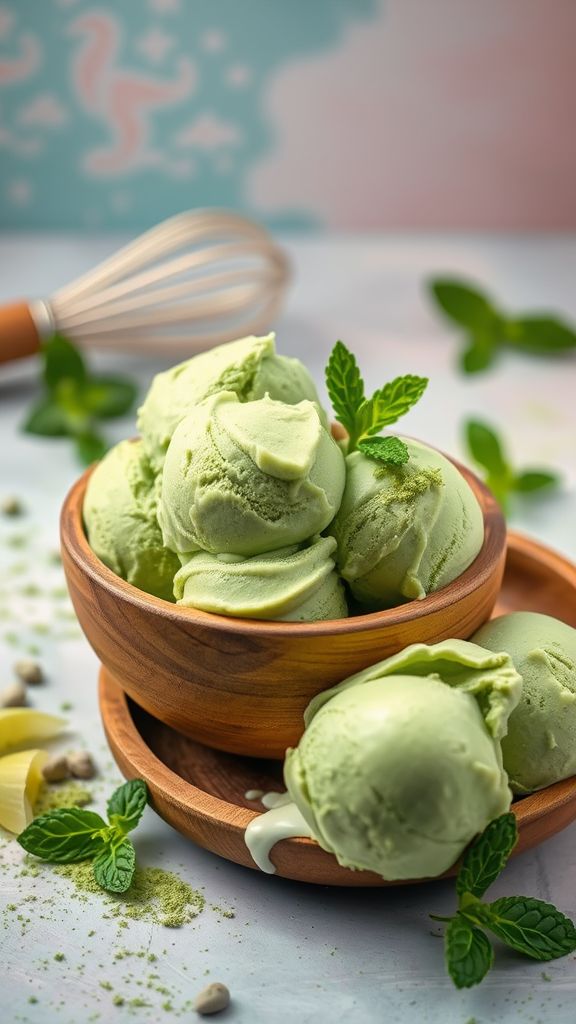 Simple Matcha Green Tea Ice Cream  