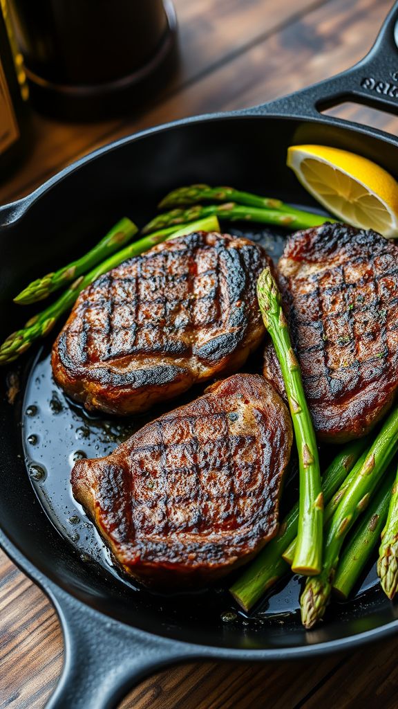 Sizzling Steak and Asparagus