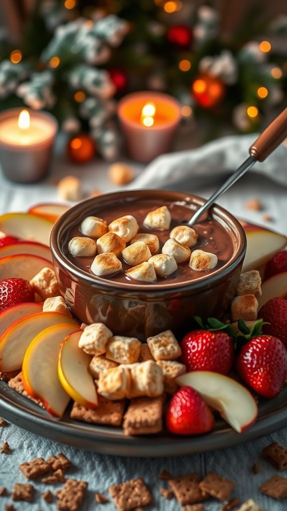 S'mores Fondue with Winter Fruits