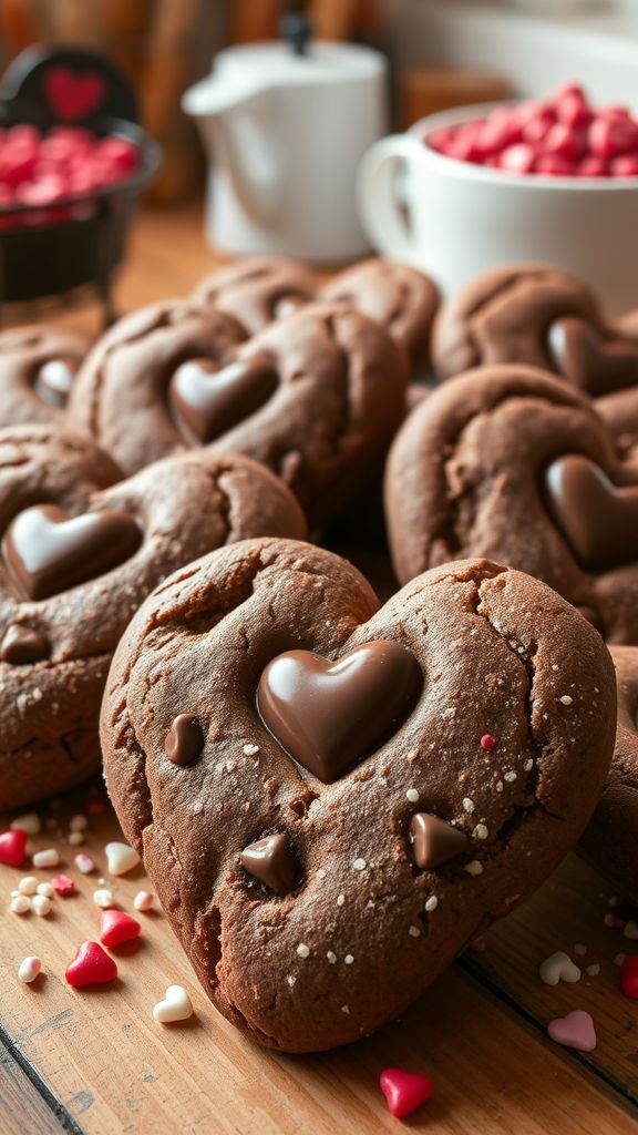 Soft and Chewy Chocolate Hearts  