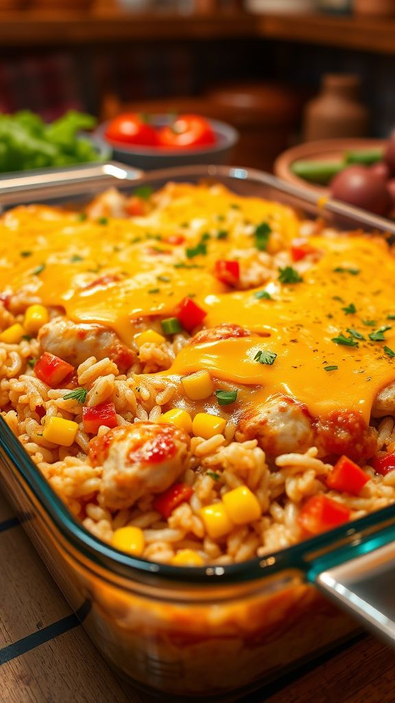 Spanish Rice and Chicken Casserole  