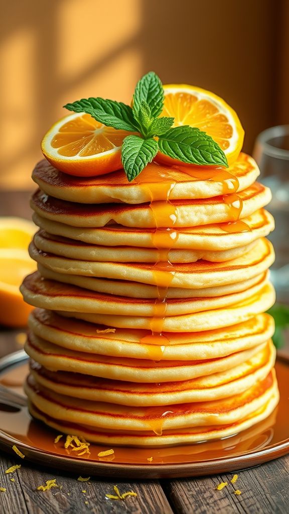 Sparkling Citrus Pancake Stack