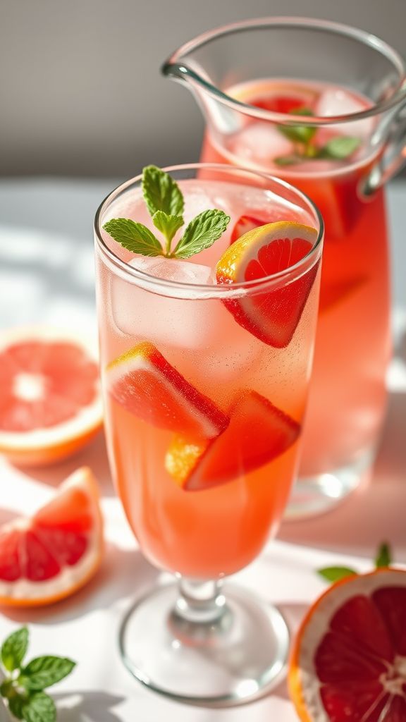 Sparkling Ruby Grapefruit Punch  