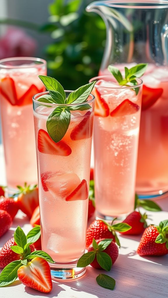 Sparkling Strawberry Basil Delight  