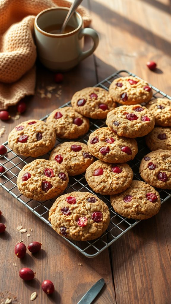 Spiced Oatmeal Cranberry Cookies  