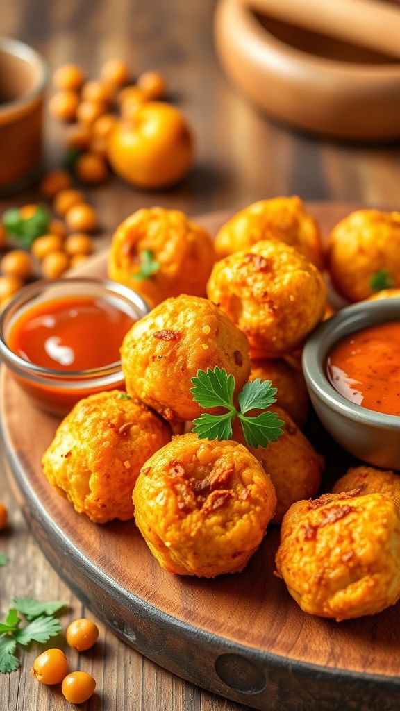 Spicy Buffalo Chickpea Bites