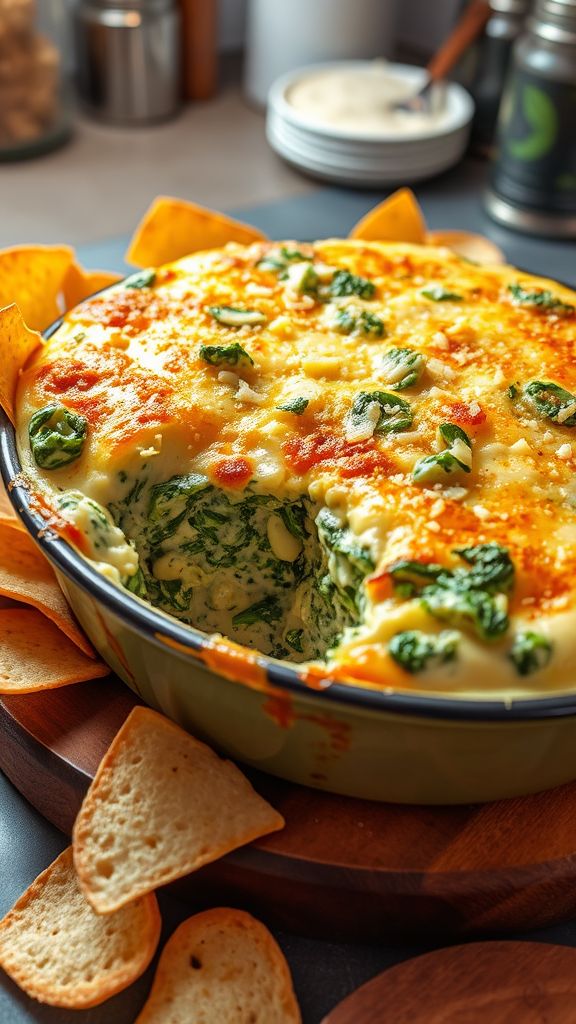 Spinach and Artichoke Dip Casserole  