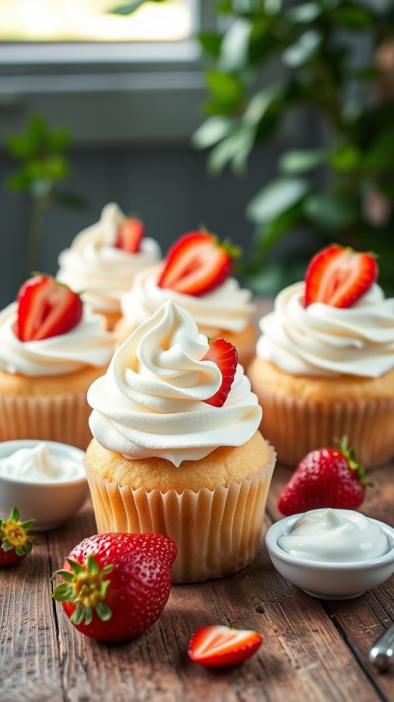 Strawberry Shortcake Cupcakes  