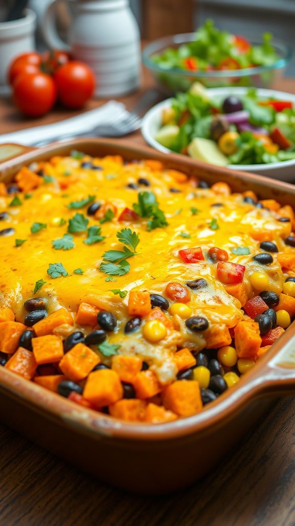 Sweet Potato and Black Bean Casserole  