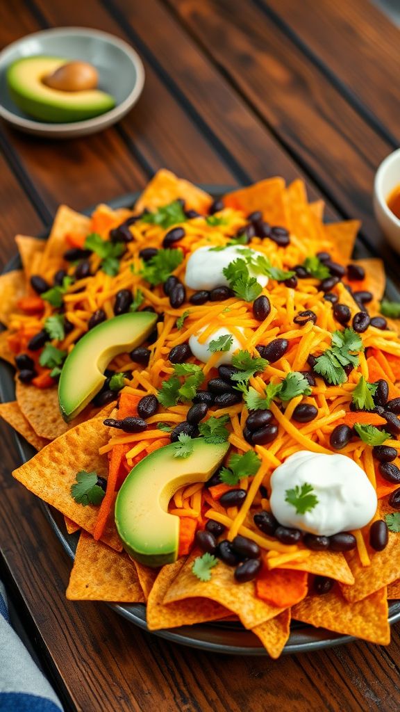 Sweet Potato and Black Bean Nachos