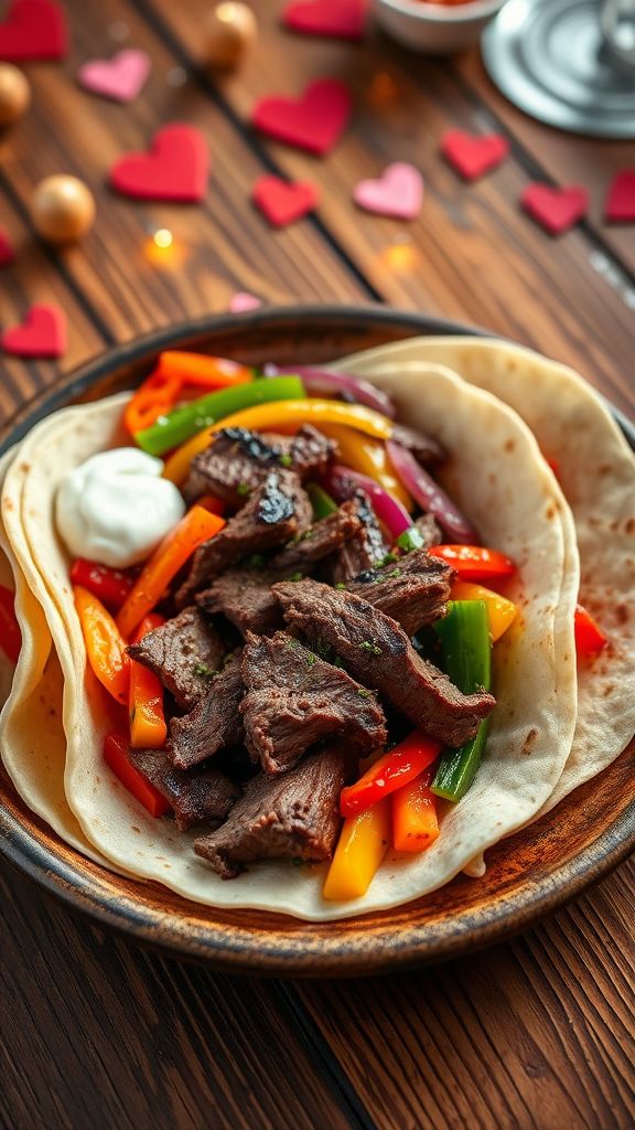 Sweetheart Steak Fajitas