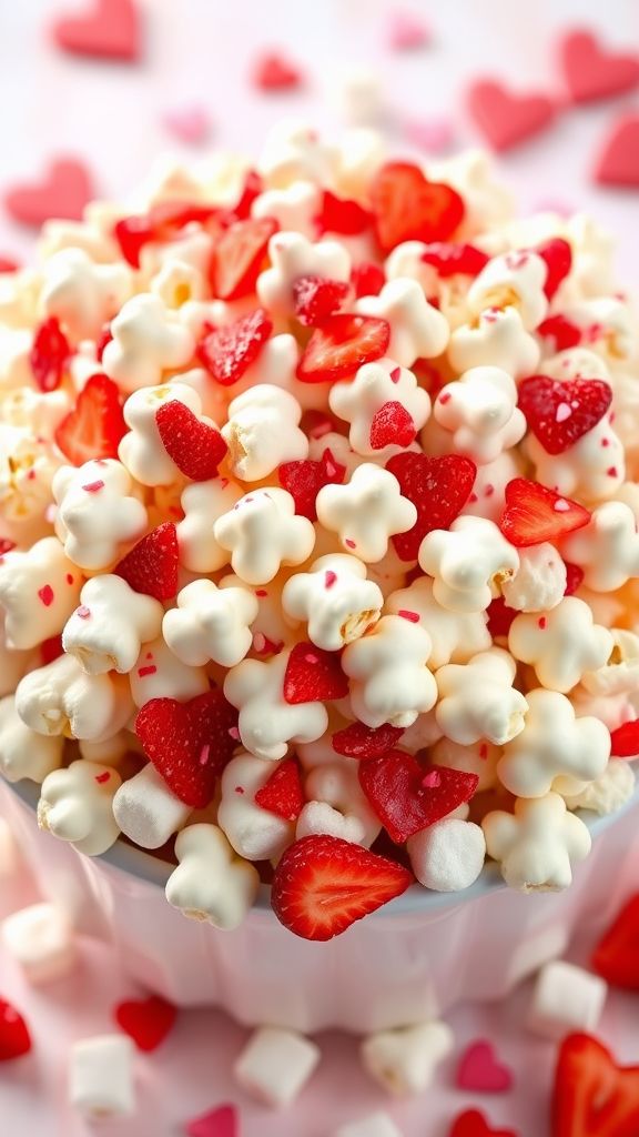 Sweetheart Strawberry Popcorn Delight  