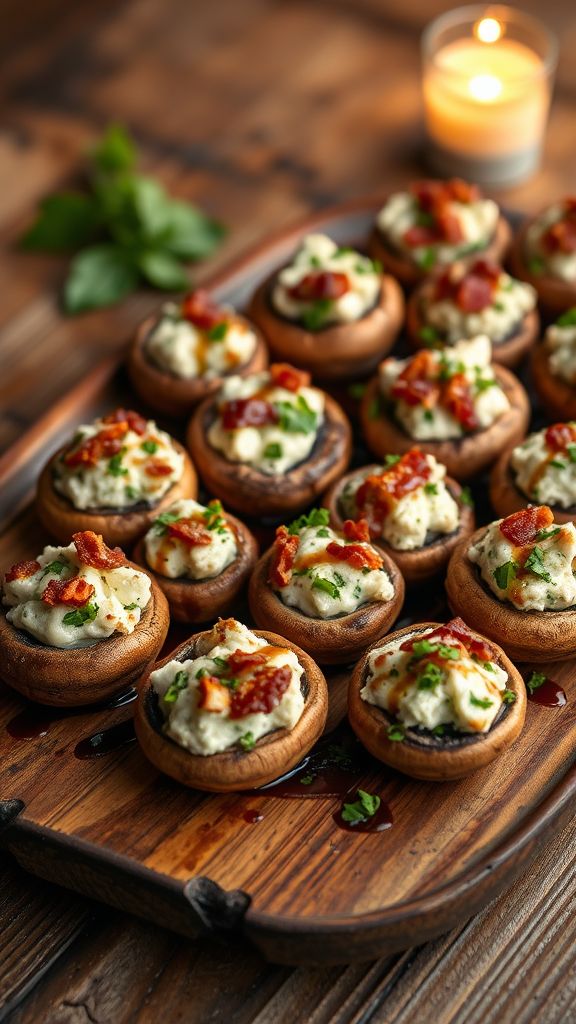 Sweetheart Stuffed Mushrooms