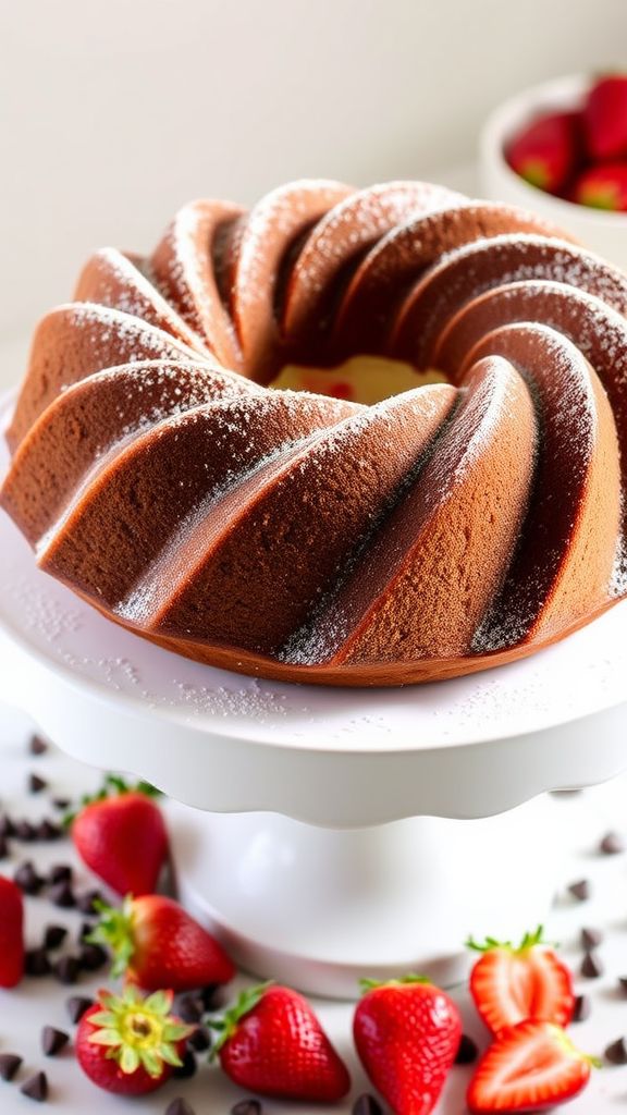 Triple Flavor Neapolitan Bundt Cake