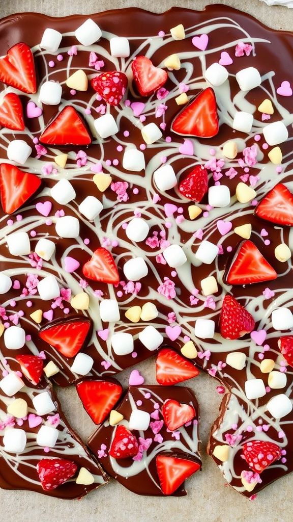 Valentine’s Day Candy Bark  