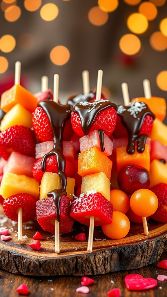 Valentine’s Day Fruit Skewers  