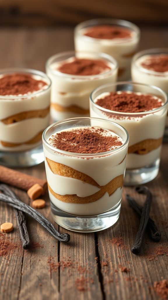 Vanilla Bean Tiramisu Cups  