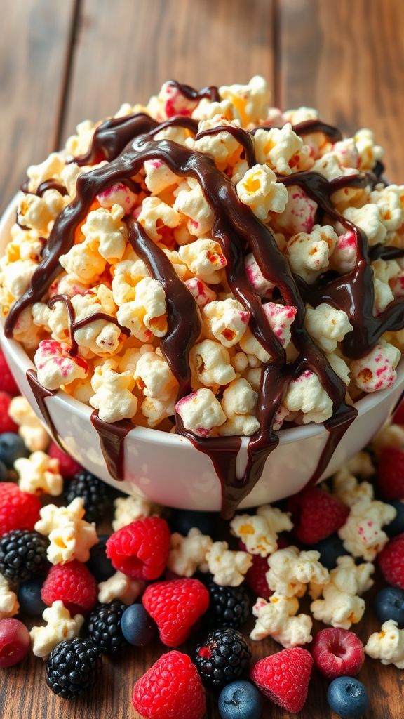 Wildberry Fudge Drizzle Popcorn