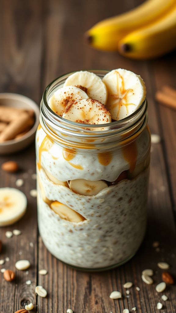 Almond Butter Banana Overnight Oats