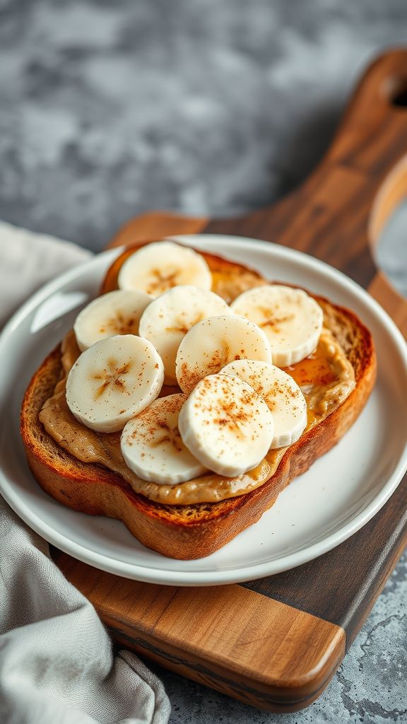 Almond Butter Banana Toast  