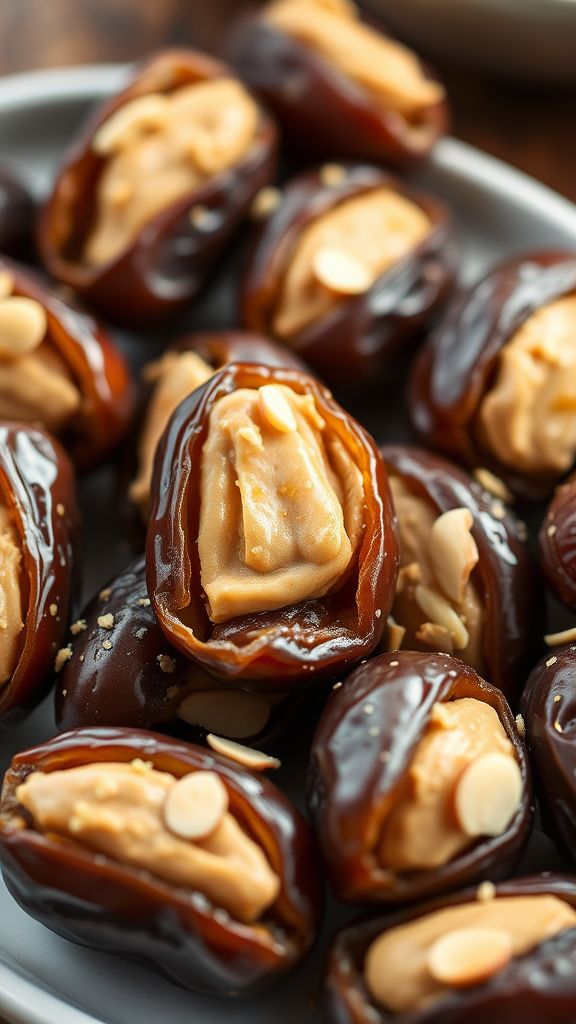 Almond Butter Stuffed Dates