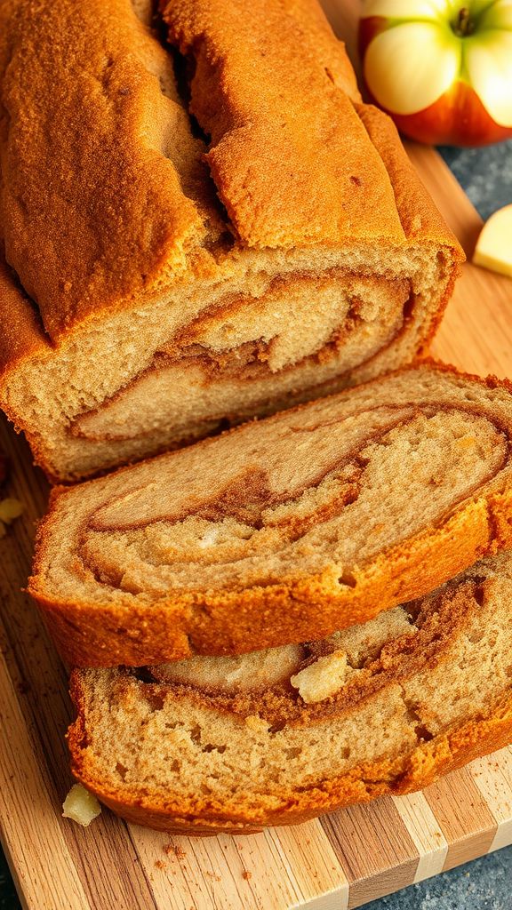 Apple Cinnamon Swirl Banana Bread  