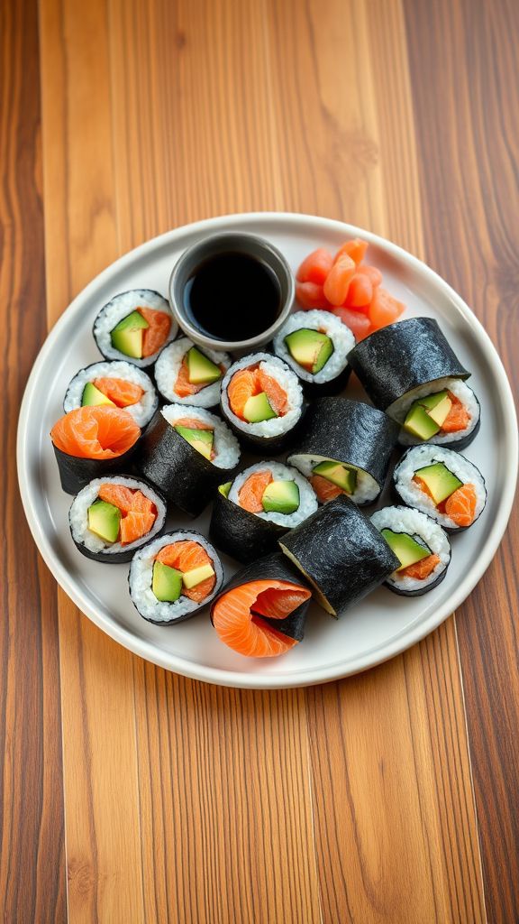 Asian-Inspired Salmon Sushi Rolls  