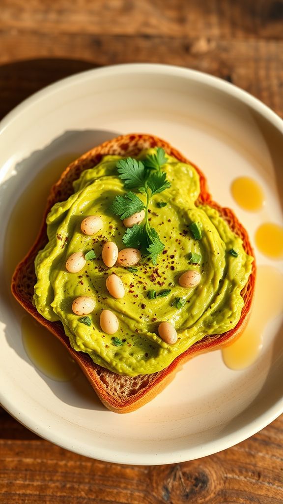 Avocado and White Bean Spread on Toast