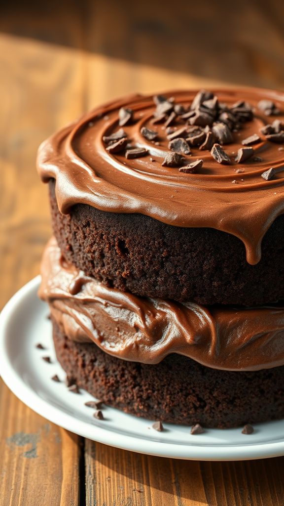 Avocado Bliss Chocolate Frosted Cake  