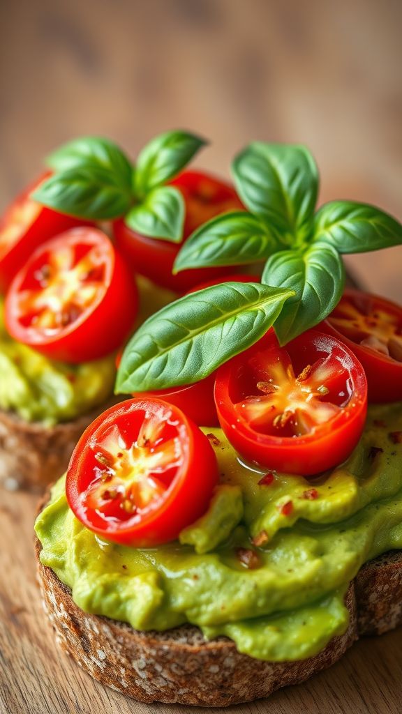 Avocado Toast with Cherry Tomatoes  