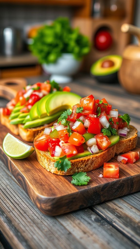 Avocado Toast with Tomato Salsa  