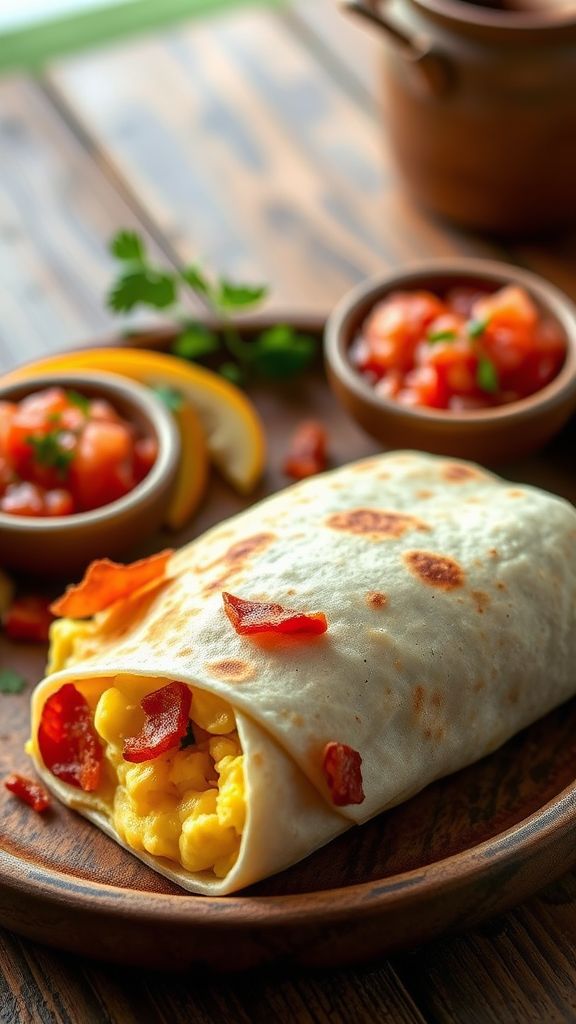 Bacon and Egg Breakfast Burritos