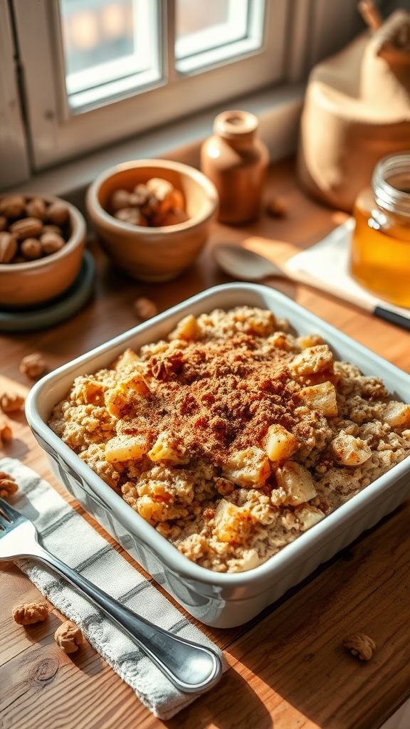 Baked Apple Cinnamon Oatmeal