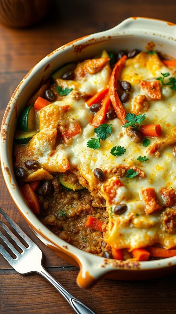 Baked Lentil and Vegetable Casserole