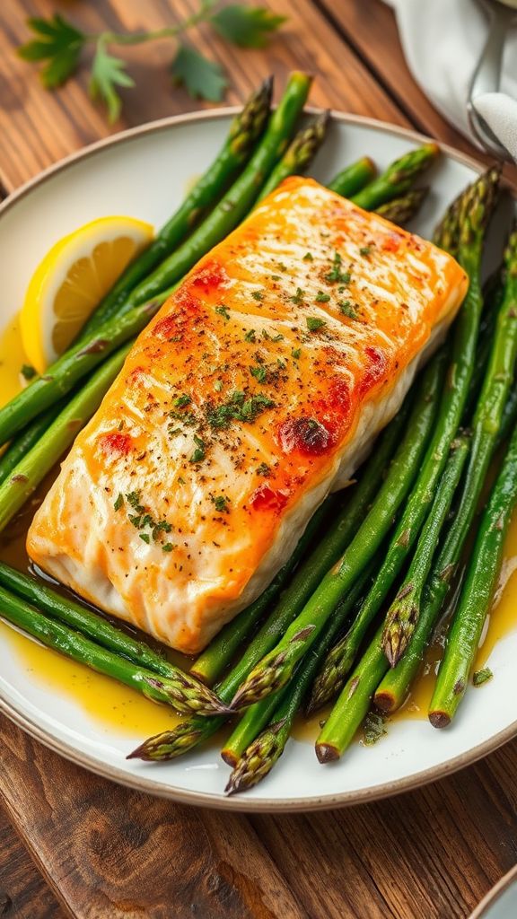 Baked Salmon with Asparagus