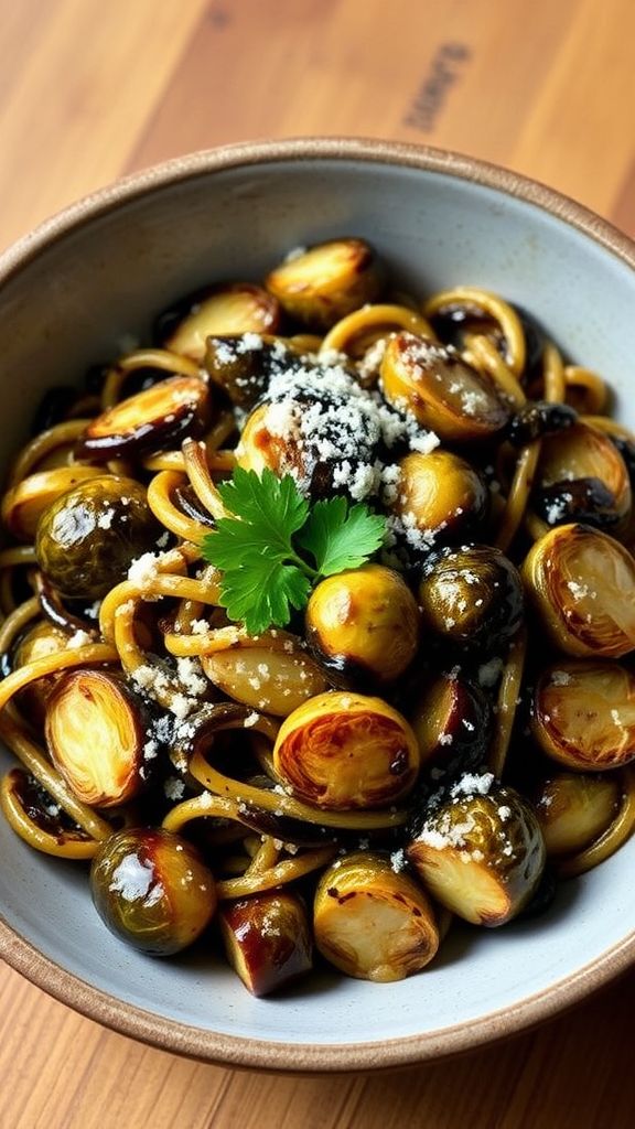 Balsamic Glazed Brussels Sprout Pasta  