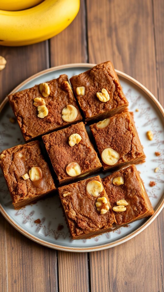 Banana Walnut Oat Brownies