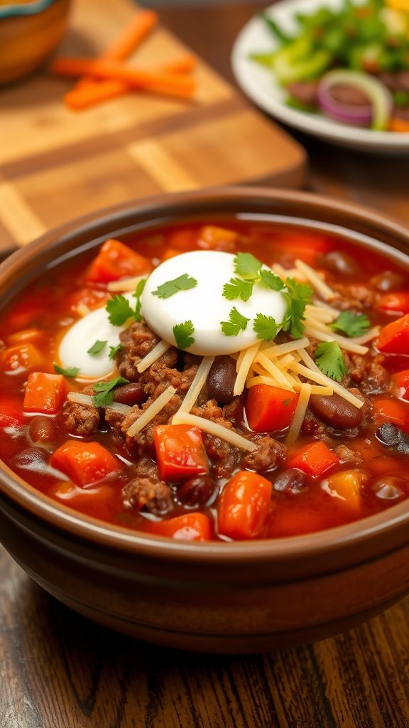 Beef and Bean Chili for Meal Prep